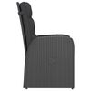 vidaXL 11 Piece Outdoor Dining Set with Cushions Poly Rattan Black