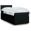 vidaXL Box Spring Bed with Mattress Black King Single Fabric