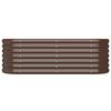 vidaXL Garden Raised Bed Galvanised Steel 114x40x36 cm Brown