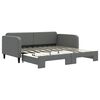 vidaXL Daybed with Trundle without Mattress Dark Grey 90x190 cm