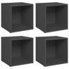vidaXL 4 Piece TV Cabinet Set Grey 37x35x37 cm Engineered Wood
