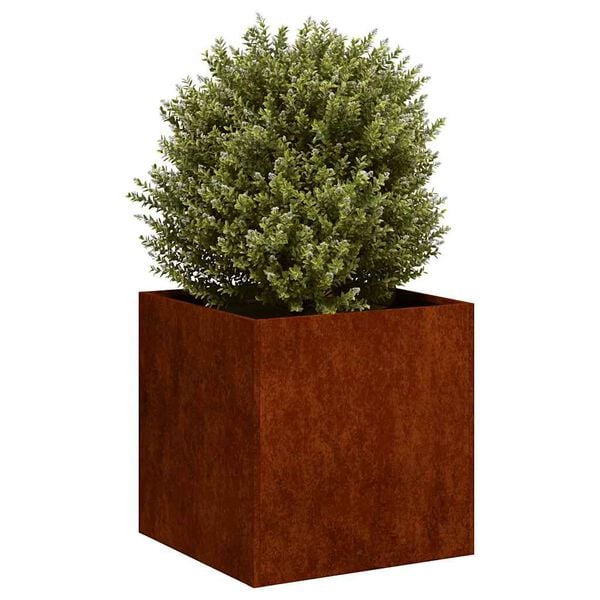 vidaXL Planter Rusty 40x40x40 cm Weathering Steel