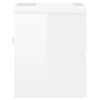 vidaXL Sink Cabinet with Built-in Basin High Gloss White Engineered Wood
