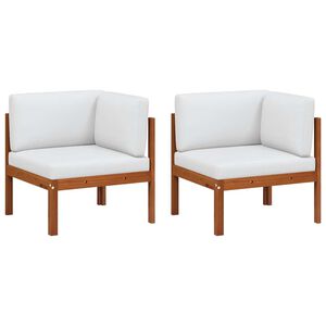 vidaXL Garden Corner Sofas 2 pcs with Cushions Wood Acacia&Rope