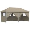 vidaXL Party Tent Pop-up Taupe 580 x 292 x 315 cm Oxford Fabric
