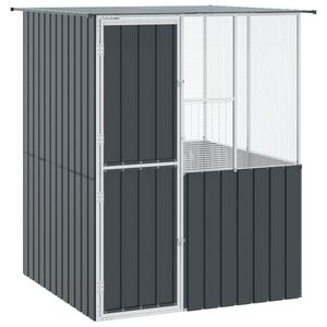 vidaXL Bird Cage Anthracite 165 x 165 x 200 cm Galvanised Steel