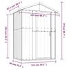 vidaXL Garden Shed Brown 126x97.5x177 cm Galvanised Steel