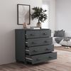 vidaXL Sideboard HAMAR Dark Grey 79x40x80 cm Solid Wood Pine