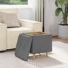 vidaXL Storage Ottoman with Cushion Dark Grey 40 x 40 x 45 cm Fabric