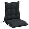 vidaXL Lowback Chair Cushions 4 pcs Black Oxford Fabric