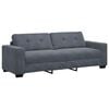 vidaXL 3-Seater Sofa Dark Grey 180 cm Velvet