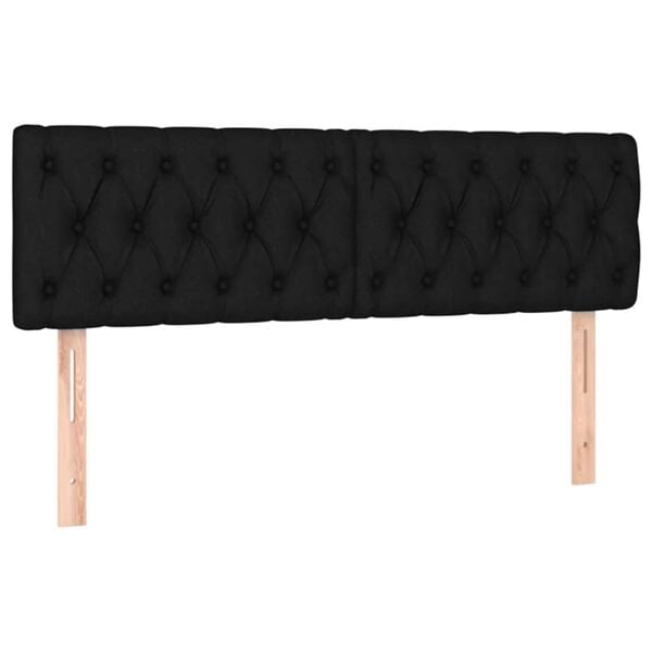 vidaXL Headboards 2 pcs Black 80 cm Fabric