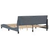 vidaXL Bed Frame with LED without Mattress "Hanko" Dark Grey 180x200 cm King Velvet