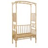 vidaXL Garden Arch with Bench Natural 115 x 50 x 205 cm Bamboo