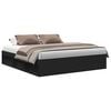 vidaXL Bed Frame without Mattress Black 180x200 cm Super King Super King Size