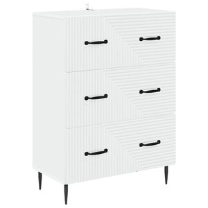 vidaXL Drawer Cabinet White 66 x 34.5 x 89.5 cm Engineered Wood