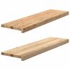 vidaXL Window Sills 2 pcs Untreated 90x30x2 cm Solid Wood Oak