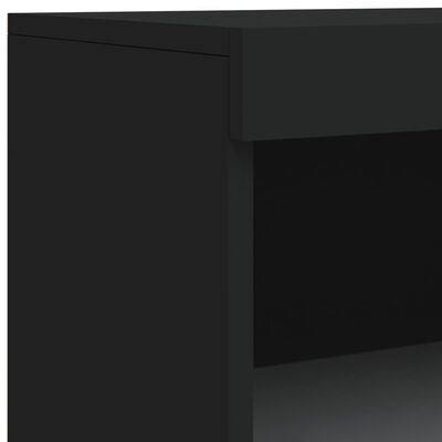 vidaXL Sideboard with LED Lights Black 60.5x37x100 cm