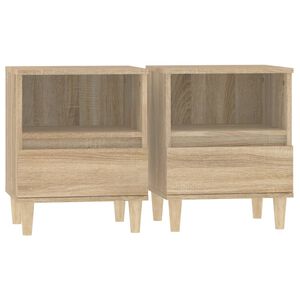 vidaXL Bedside Cabinets 2 pcs Sonoma Oak 40x35x50 cm