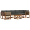vidaXL Outdoor Sofa Set 8 pcs Natural and Anthracite