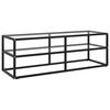 vidaXL TV Cabinet Black with Tempered Glass 120x40x40 cm