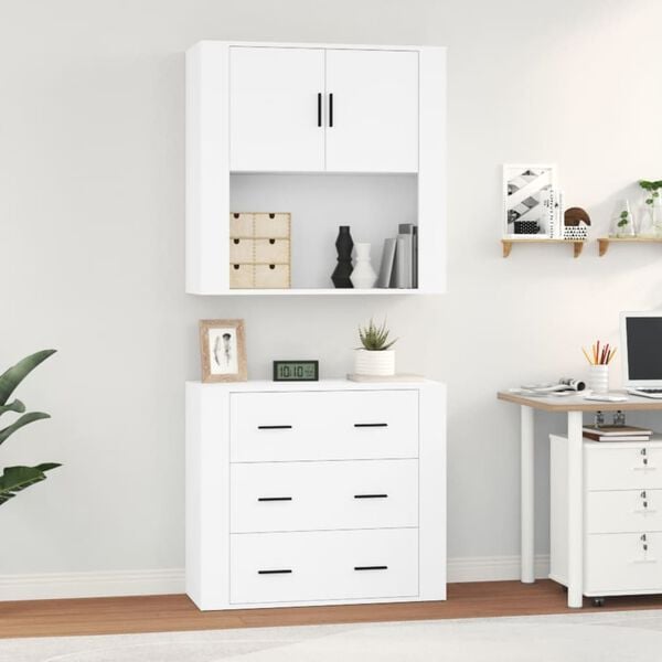 vidaXL Highboard White Engineered Wood