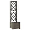 vidaXL Garden Planter | Anthracite | Polypropylene | Medium | Decorative Inlays