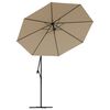 vidaXL Replacement Fabric for Cantilever Umbrella Taupe 350 cm