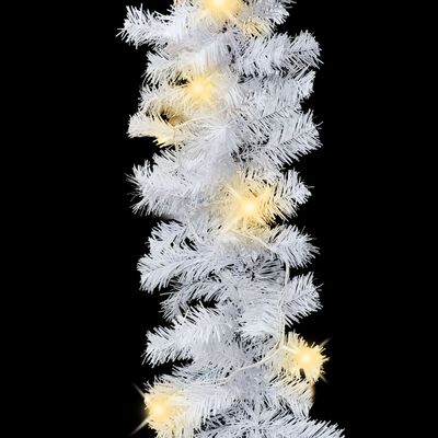 vidaXL Christmas Garland with LED Lights White 5 m PVC