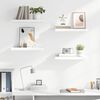 vidaXL Floating Wall Shelves 4 pcs High Gloss White 50x23x3.8 cm MDF