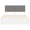 vidaXL Bed Frame with Upholstered Headboard Dark Grey 150 x 200 cm