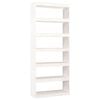 vidaXL Book Cabinet/Room Divider White 80x30x199,5 cm Solid Wood Pine