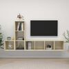 vidaXL 3 Piece TV Cabinet Set Sonoma Oak Engineered Wood