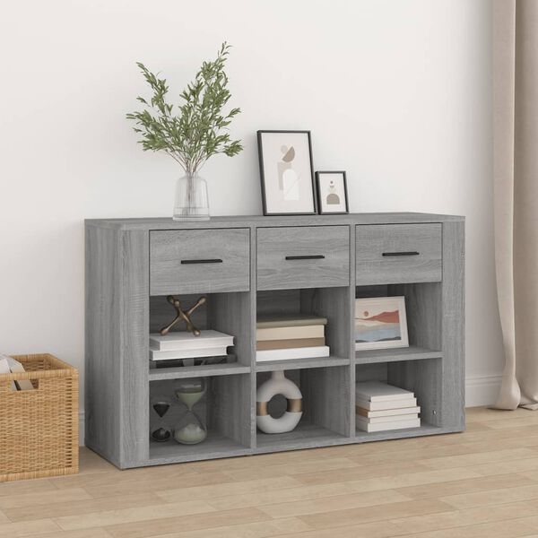 vidaXL Sideboard Grey Sonoma 100x30x59.5 cm Engineered Wood