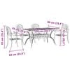vidaXL 5 Piece Garden Dining Set Bronze Cast Aluminium
