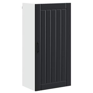 vidaXL Wall Cabinet LUCCA Black 50 x 31 x 100 cm Engineered Wood