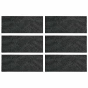 vidaXL Stepping Stone 6 pcs Black 60.5 x 25 x 2 cm Rubber