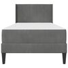 vidaXL Bed Frame with Mattress Dark Grey 90 x 200 cm Velvet