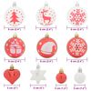 vidaXL Christmas Bauble Set 40 pcs Red and White Plastic