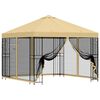 vidaXL Garden Gazebo with Sidewalls 3 x 3 m Cream Polyester and Steel