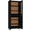 vidaXL Highboard Black 70x34x180 cm Engineered Wood