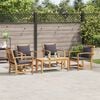 vidaXL Garden Sofa Set 5 pcs Natural Solid Teak Wood