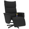 vidaXL Massage Recliner Chair with Footrest Black Faux Leather