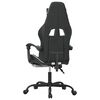 vidaXL Gaming Chair with Footrest Black and White Faux Leather