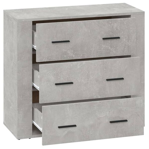 vidaXL Sideboard Concrete Grey 80x33x70 cm Engineered Wood