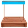 vidaXL Sandbox with Roof Firwood 122x120x123 cm