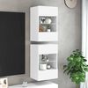 vidaXL Wall Cabinets with LED Lights for TV 2 pcs White 40x30x60,5 cm