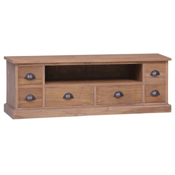 vidaXL TV Cabinet 120x30x40 cm Solid Teak Wood