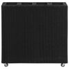 vidaXL Garden Raised Bed with 4 Pots 80x22x79 cm Poly Rattan Black