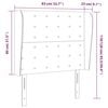 vidaXL Headboard with Ears Dark Grey 83 cm Fabric